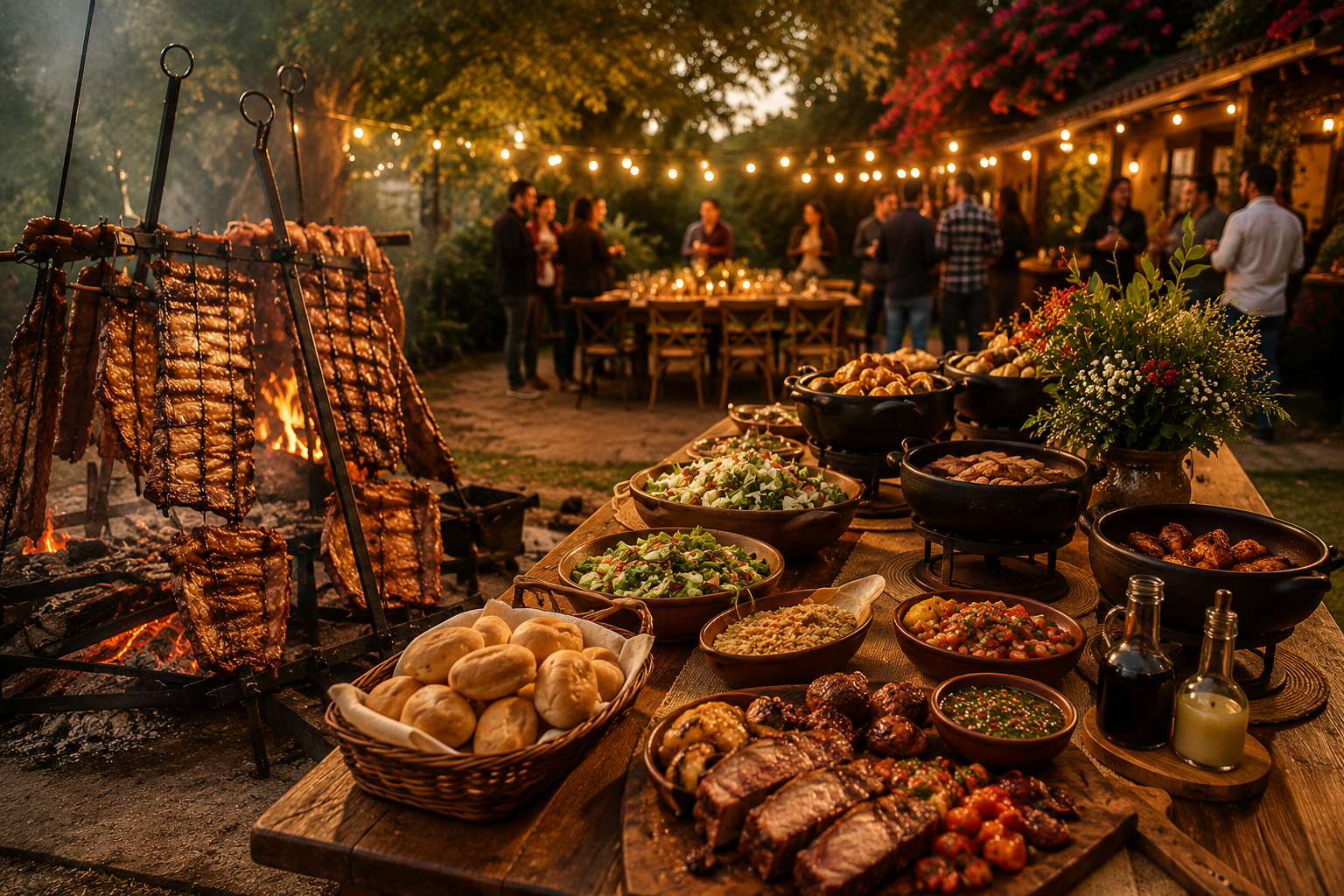 Asado en su casa